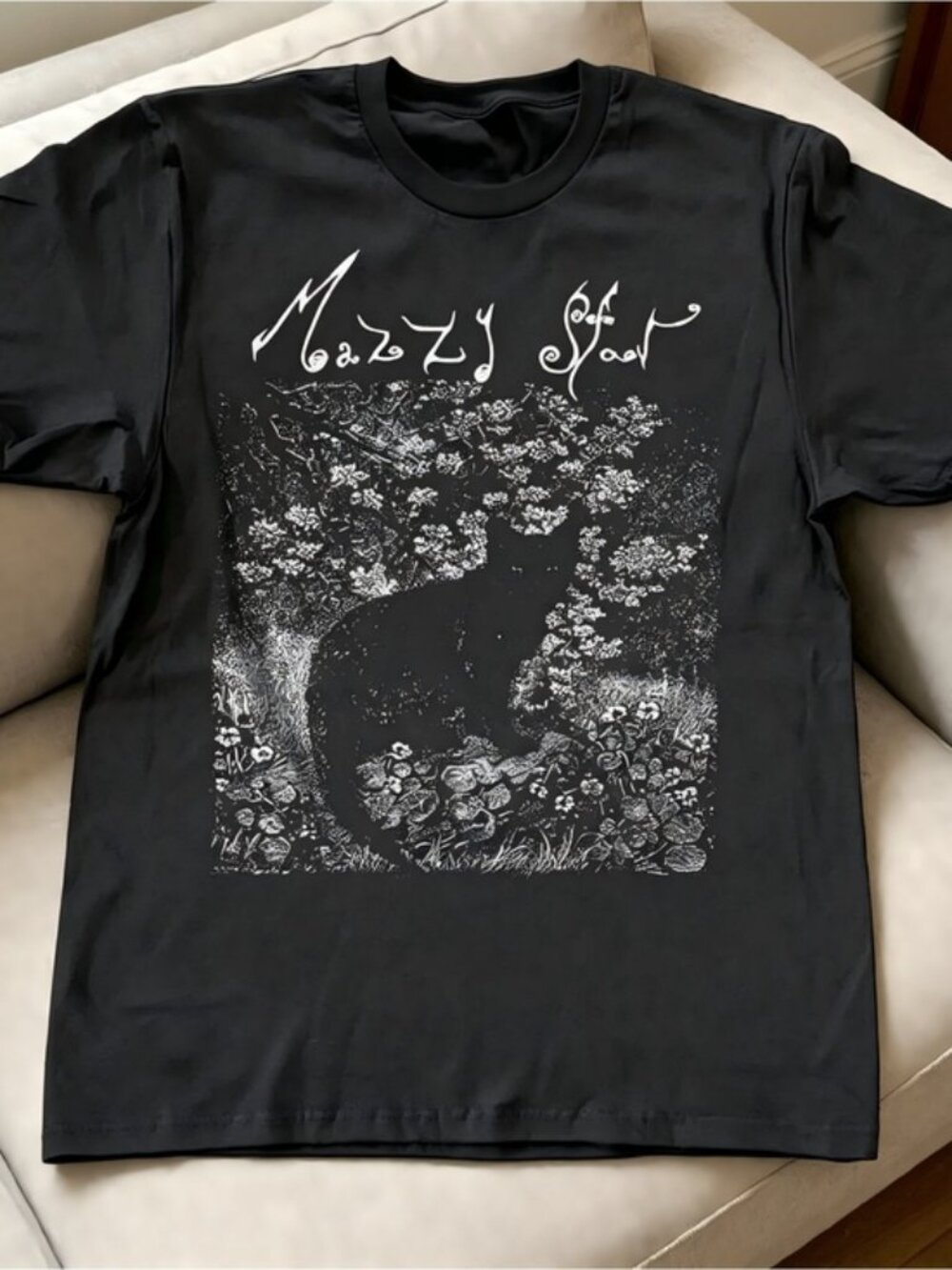 Black cat graphic Women Men T-shirt unisex